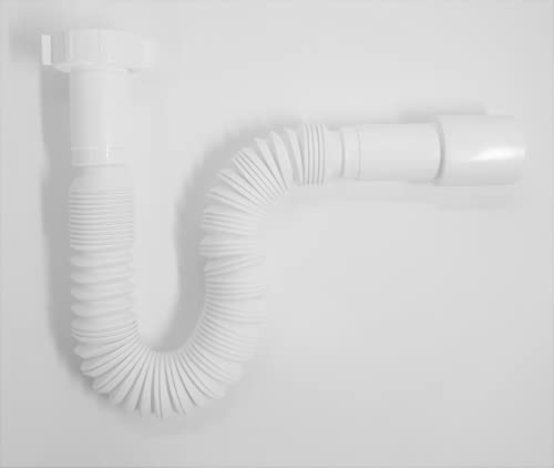 Manguera de conexión universal para desagüe de fregadero, flexible, de 32 a 40 mm