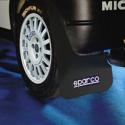 MSA 4X Black Sparco Logo Style Rally Car Styling Guardabarros exteriores - Ajuste universal