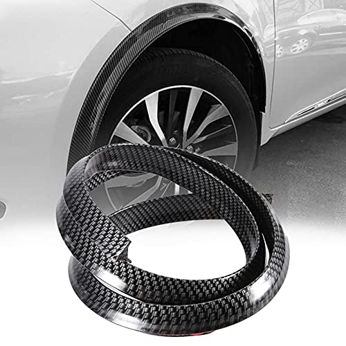 Tiras de arco de rueda, 2 uds., embellecedores universales más anchos de fibra de carbono para guardabarros de coche, embellecedor de goma ensanchado