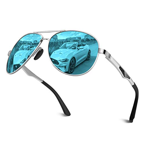 CGID GA61 Premium Al-Mg aleación piloto gafas de sol polarizadas UV400 bisagras de resorte espejo completo gafas de sol para hombres y mujeres