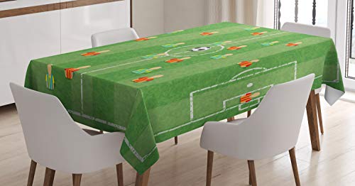 ABAKUHAUS Mantel Futbol, ​​Adorno Portero Delantero, Impermeable Lavable Colorfast Personalizado, 140 x 200 cm, Multicolor