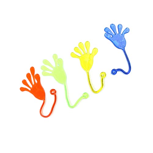VILLCASE, 72 Uds., juguete de mano pegajoso, goma Flexible para trepar en la pared, palmera, divertido juego de mano loca para niños, Color aleatorio