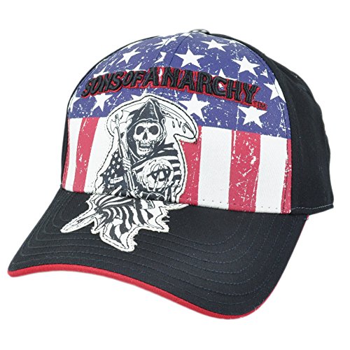 Gorra de béisbol ajustada con parche del logotipo de Sons Of Anarchy Reaper