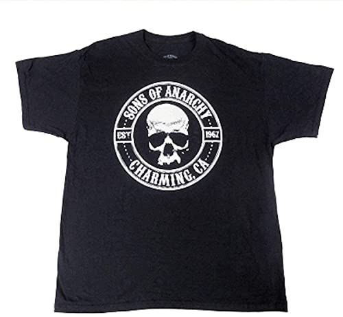 Sons of Anarchy Motorcycle Club Logo Skull Charming CA Camiseta para adulto Camisetas y tops (grande)
