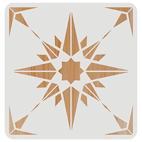 FINGERINSPIRE Stencil Star Tile Stencil 30x30cm Plantilla de Estrella de David Reutilizable Plantilla de Dibujo de Estrella Geométrica Grande para Pintar en Azulejos, Paredes, Muebles y Papel