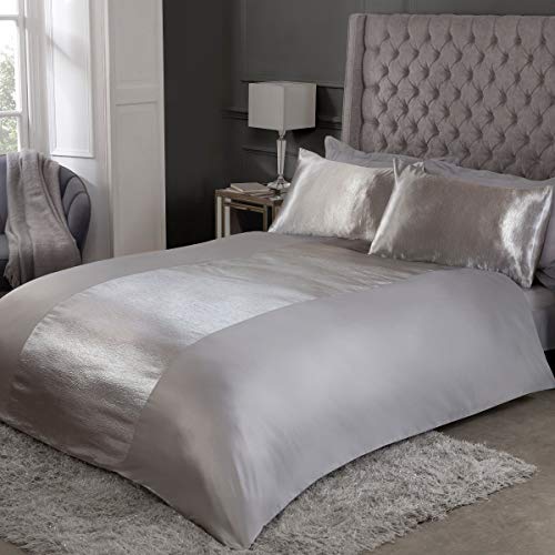 Juego de edredón para dormir con fundas de almohada, rayas grises, King Size (230 x 220 cm), poliéster, doble