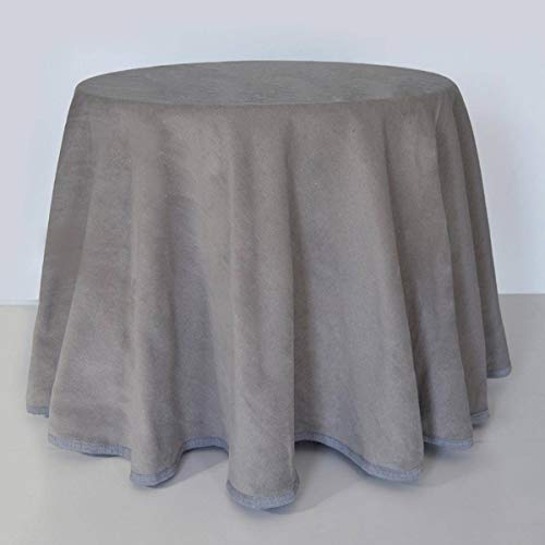 Lanovenanube - Falda de mesa redonda para camilla de invierno 80 cm - gris