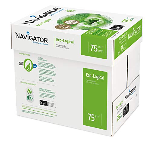 Eco-Logical Navigator - Papel de impresión 2500 hojas (A4, 5 x 500 hojas, 75 g/m2)