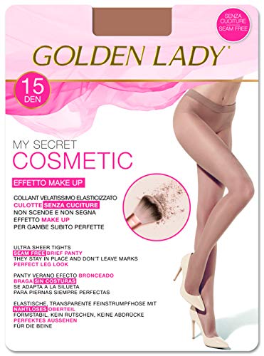 Goldenlady Mysecret 15 Medias cosméticas para mujer, 15 DEN, dorado (Bronzer K30a), mediano (Talla del fabricante: 3-M)