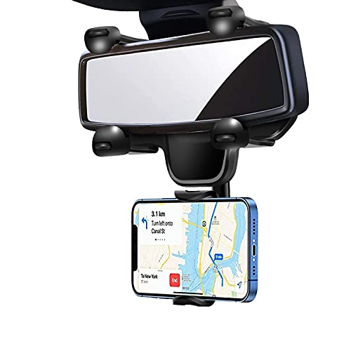 Suport telefon pentru oglindă retrovizoare pentru mașină Giantdeer Suport universal pentru telefon pentru mașină, ajustări gratuite la 360°