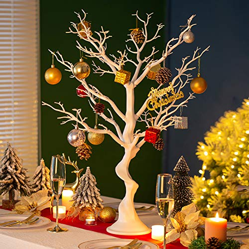 Sziqiqi decoración de mesa de boda árbol extraíble árbol de deseos decoración de mesa de recepción de boda árbol falso blanco