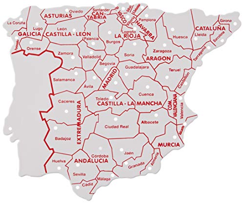 Faibo - Bolsa con 3 Plantillas, Mapas de España 15 x 12 cm (250)