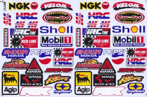 Spons Sheet Racing Decal Sticker Tuning Racing Tamaño: 27 x 18 cm para coche o moto