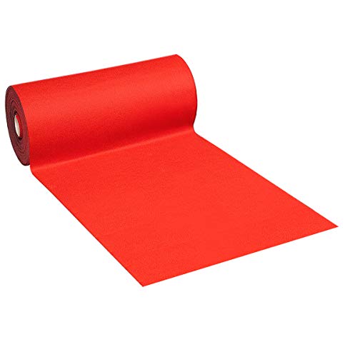 Alfombra retro antideslizante roja, vendida por metros lineales, ancho 200 cm, Mod.  Agugliato Rosso Alt. 200 cm