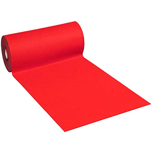 emmevi Alfombra alfombra roja por metro, altura 100 cm, antideslizante, para entrada o tienda, patrón perforado rojo