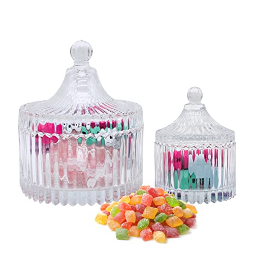 Frascos de vidrio vintage con tapas Frascos de almacenamiento de dulces pequeños + grandes para la cocina de la boda de la fiesta de Navidad