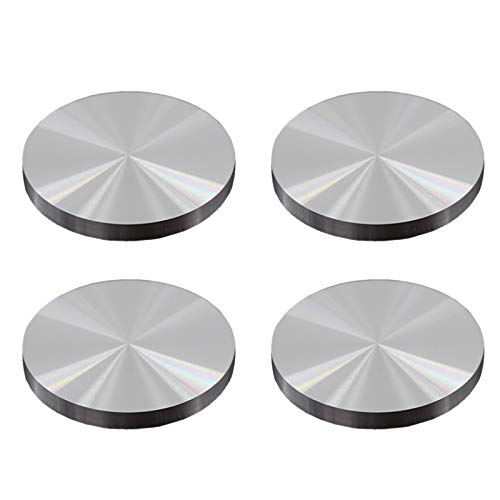 El adaptador de placa de vidrio de aluminio de 4 piezas de 40 mm de diámetro y 8 mm de espesor se puede usar como patas de la mesa central y también se puede usar para decorar y es adecuado para el hogar