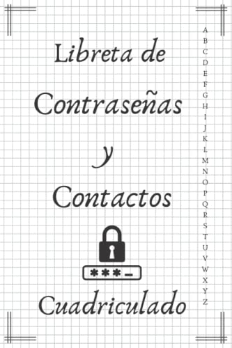 Contraseña y libreta de contactos |  PARRILLA |  con índice alfabético: libro de contraseñas y lista de contactos
