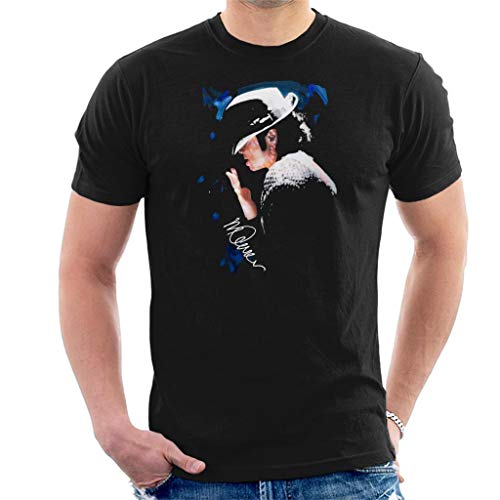 VINTRO Michael Jackson Top Hat - Camiseta para hombre con retrato original de Sidney Maurer (negro, XL)