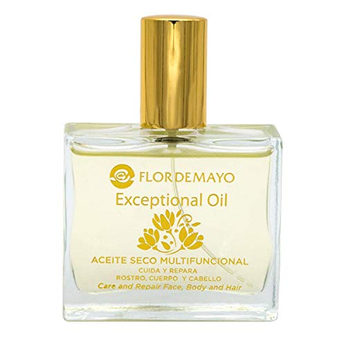 Flor de Mayo - Extraordinario aceite seco multifuncional - Loción con aceites naturales y vitamina E - Apto para rostro, cuello, cuerpo y cabello - 55 ml