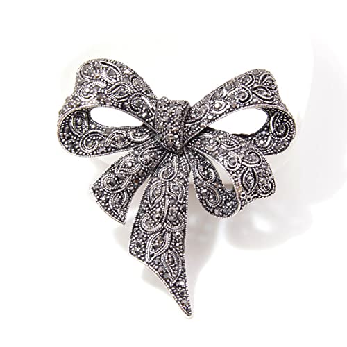 Broche de diamantes de imitación Vintage Sprießen para mujer, broche negro, joyería de moda, accesorios de vestir, regalo de estilo elegante para mujer