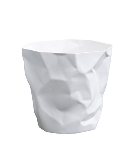 Mini cubo de basura Essey, polietileno, negro, 25 x 25 x 25 cm