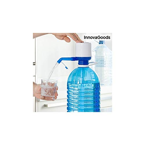 Dispensador de agua para garrafas InnovaGoods, polipropileno, blanco/azul, 16,5x8x18 cm