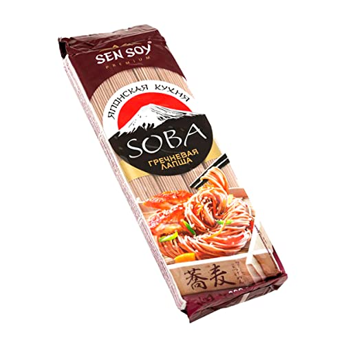 SEN SOY Premium SOBA fideos de trigo sarraceno al estilo japonés (sarraceno) 300g