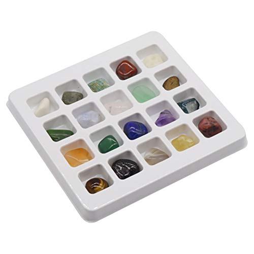 Jojofuny Caja de selección de piedras preciosas Colección infantil Piedra de cristal natural Regalo para niños