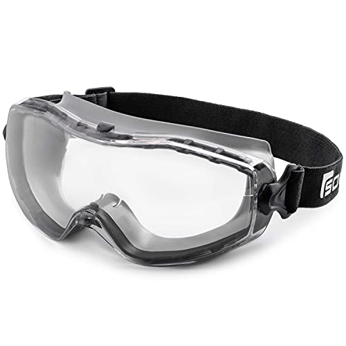SÓLIDO.  gafas de trabajo perfectamente ajustadas |  Gafas antipolvo de ajuste universal |  Para usuarios de gafas |  Resistente a los arañazos, antivaho y protección UV.