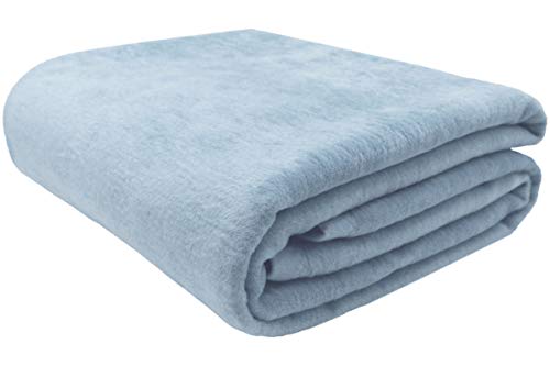 ZOLLNER Manta para cama 90, azul, 60% algodón, Dimensiones