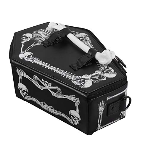 VALICLUD Skull Coffin Shoulder Bag Gothic Chain Purse para Mujer