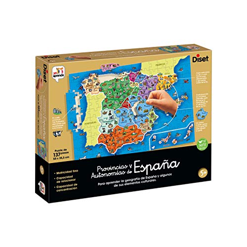 Diset - Provincias y Comunidades Autónomas de España, Puzzle educativo para aprender geografía española desde los 5 años