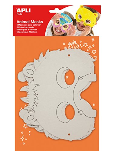 APLI Kids - Máscaras de animales de cartón, 6 uds.