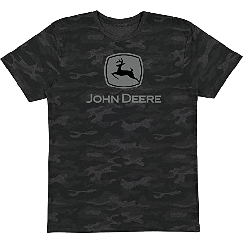 Camiseta John Deere Camo Grey para hombre (grande)