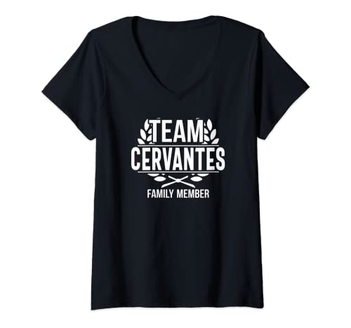 Camiseta con cuello en V para mujer Cervantes Family Member Cervantes