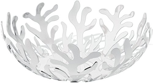 Alessi Mediterraneo ESI01/29 W Fructear Design, acero inoxidable y resina epoxi, blanco, 29 cm