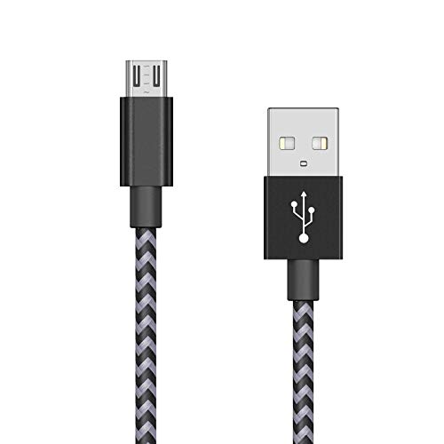 Cable de carga Cisirun para mandos de PS4 y Xbox One Cable de carga 3m gris negro