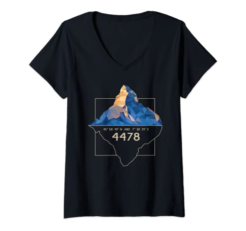 Suiza Matterhorn The Matterhorn Zermatt Montana - Camiseta de cuello en V para mujer