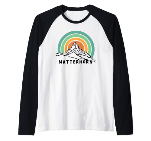 Suiza Matterhorn The Matterhorn Zermatt Montana Souvenir Camiseta de manga raglán