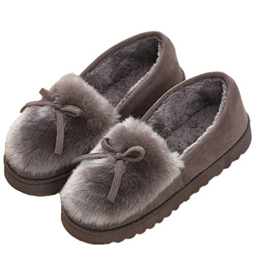 Zapatillas de estar por casa cálidas cerradas de invierno para mujer con zapatillas confort
