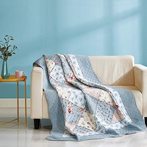 VIVILINEN Colchas de mosaico Colcha nórdica moderna para cama 150 Colcha de cama individual Colcha de algodón Colcha Primavera Verano Colchas
