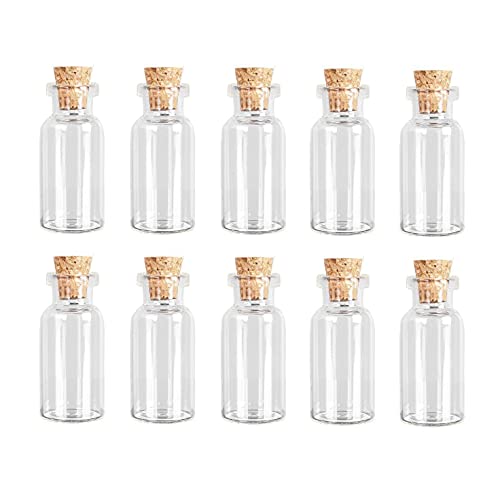 SIYI-XIU 20 uds.  Botellas de mensaje 2 ml Mini botellas de vidrio Botellas de vidrio pequeñas para decoraciones de bricolaje, aromas, aceites, especias, dijes, bodas, mensaje