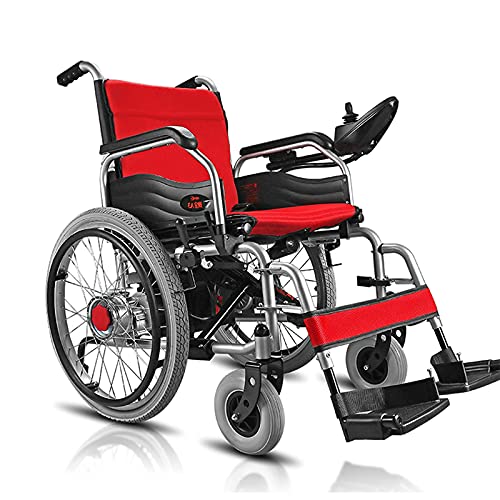 FGVDJ Sillas de ruedas eléctricas ligeras, silla de ruedas de viaje eléctrica plegable portátil, silla de ruedas de viaje eléctrica para adultos.