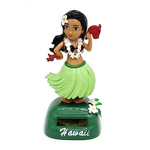 Stronrive Jerome10Dan Hawaii Tropical Figures Hawaiian Dancing Doll Car Girl Dashboard Doll para la decoración interior del coche Tipo de adorno