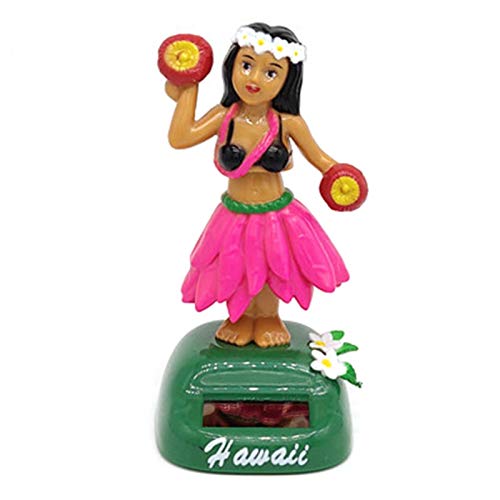 Figuras tropicales de Jerome10Dan Hawaii, muñeco de baile hawaiano, muñeco de salpicadero de coche para niña, decoración Interior de coche, adorno de tipo genérico