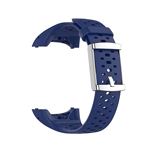 Correas de reloj KINOEHOO compatibles con las pulseras de repuesto Polar M400 M430.  Correas de reloj compatibles con silicona.  (Azul marino)