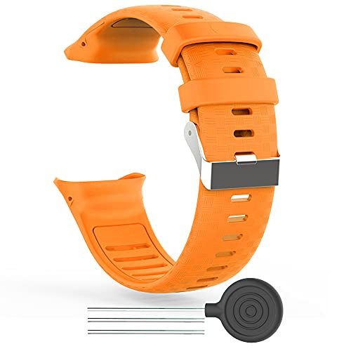 KINOEHOO Correas de reloj compatibles con Polar Vantage V Pulseras de repuesto Correas de reloj de silicona (naranja)