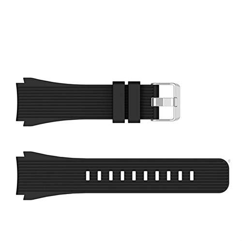 Pulsera deportiva de silicona suave para Samsung Galaxy Watch 46 mm Reloj inteligente Banda de repuesto Wamkband 1033 (Color de la banda: Negro, Ancho de la banda: para Galaxy Watch 46 mm)