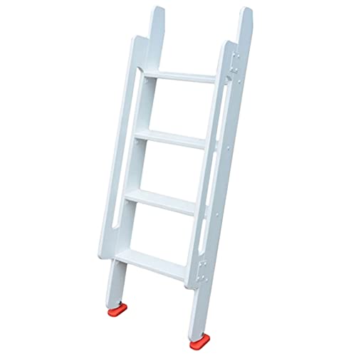 Escalera para literas Escalera para literas de madera blanca con barandilla, altura 100cm/125cm/150cm Litera doble, fácil de desmontar y sustituir, resistencia 150Kg/330L